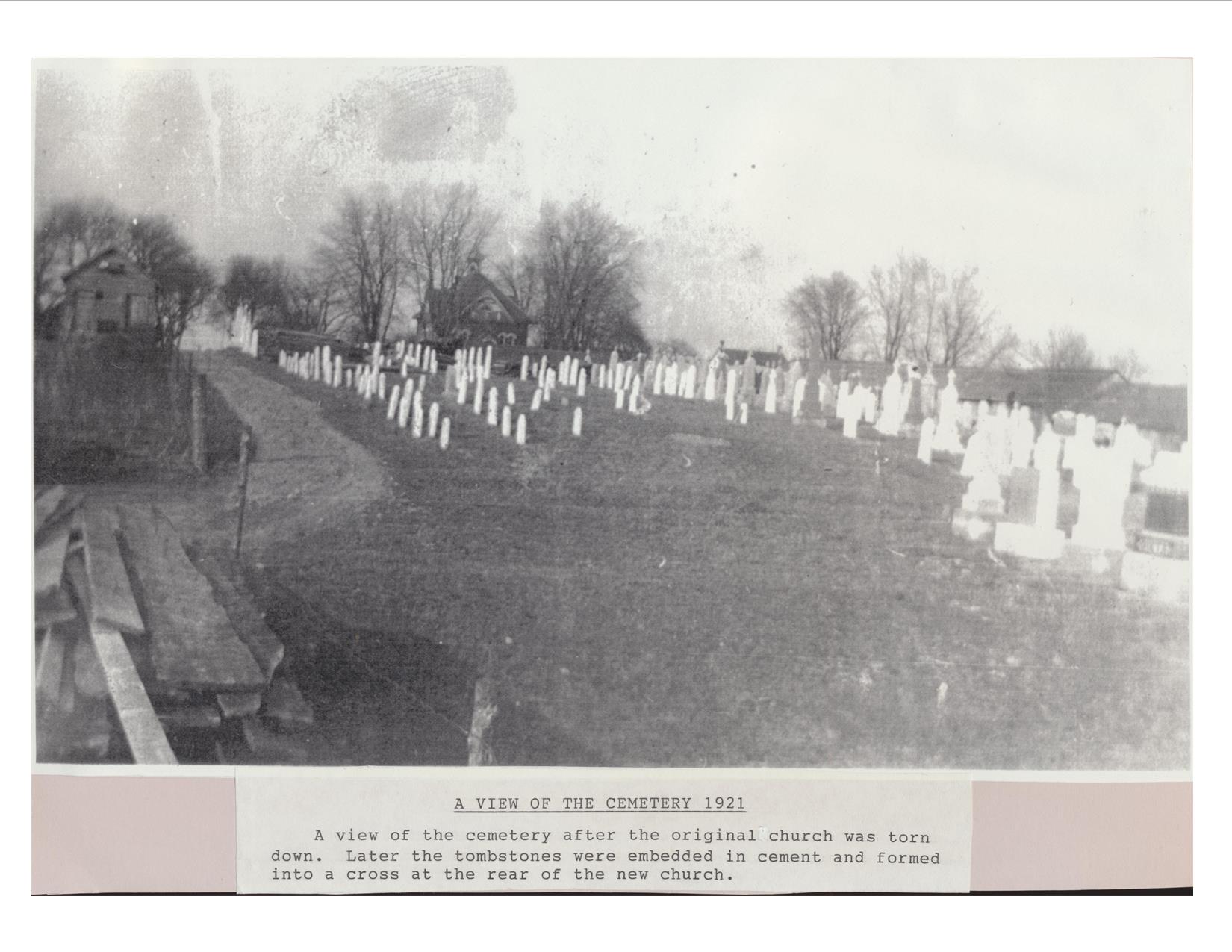 rows of tombstones